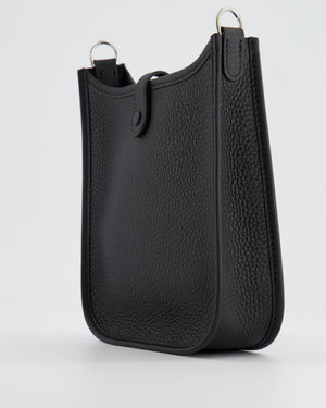 *STORE FRESH* Hermès Mini Evelyne Bag in Black Clemence Leather with Palladium Hardware