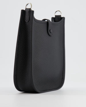 *STORE FRESH* Hermès Mini Evelyne Bag in Black Clemence Leather with Palladium Hardware