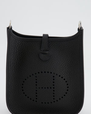 *STORE FRESH* Hermès Mini Evelyne Bag in Black Clemence Leather with Palladium Hardware