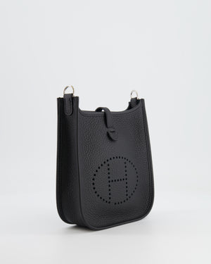 *STORE FRESH* Hermès Mini Evelyne Bag in Black Clemence Leather with Palladium Hardware