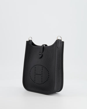 *STORE FRESH* Hermès Mini Evelyne Bag in Black Clemence Leather with Palladium Hardware