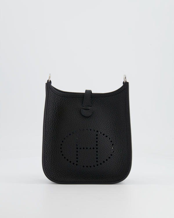 *STORE FRESH* Hermès Mini Evelyne Bag in Black Clemence Leather with Palladium Hardware