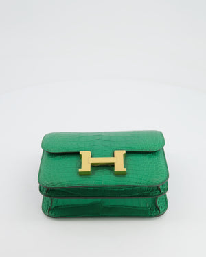 *STORE FRESH* Hermès Constance III Mini 18cm Bag in Cactus Alligator Mississippiensis Leather with Gold Hardware