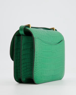 *STORE FRESH* Hermès Constance III Mini 18cm Bag in Cactus Alligator Mississippiensis Leather with Gold Hardware