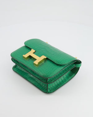 *STORE FRESH* Hermès Constance III Mini 18cm Bag in Cactus Alligator Mississippiensis Leather with Gold Hardware