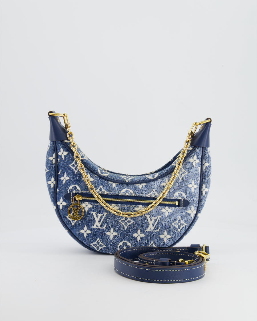 Louis Vuitton Navy Denim Monogram Loop Baguette Bag