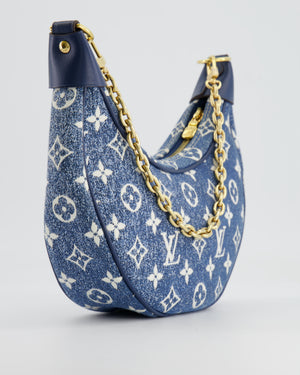 Louis Vuitton Navy Denim Monogram Loop Baguette Bag