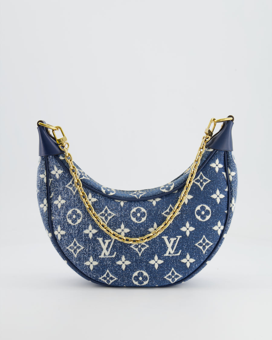 Louis Vuitton Navy Denim Monogram Loop Baguette Bag