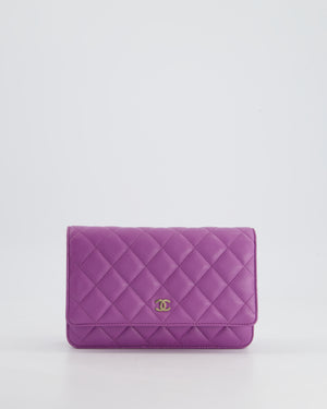 *HOT & RARE* Chanel Purple Wallet on Chain Bag in Caviar Leather with Champagne Gold Hardwar