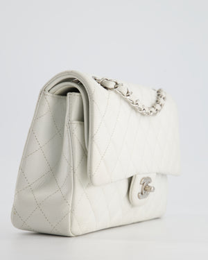 Chanel White Medium Classic Double Flap in Caviar Leather with Silver Hardware RRP £8,890