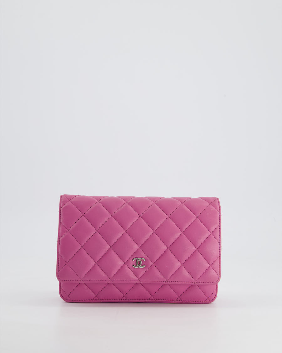 Chanel Lilac Quilted Wallet on Chain Bag in Lambskin Leather with Silver Hardware