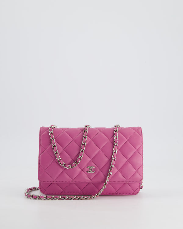 Chanel Lilac Quilted Wallet on Chain Bag in Lambskin Leather with Silver Hardware