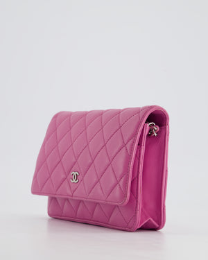 Chanel Lilac Quilted Wallet on Chain Bag in Lambskin Leather with Silver Hardware