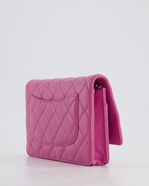 Chanel Lilac Quilted Wallet on Chain Bag in Lambskin Leather with Silver Hardware