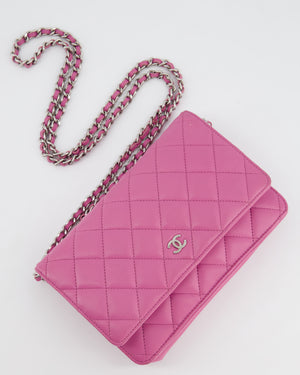 Chanel Lilac Quilted Wallet on Chain Bag in Lambskin Leather with Silver Hardware