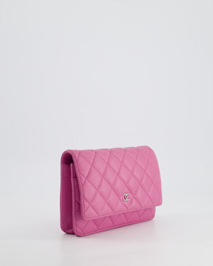 Chanel Lilac Quilted Wallet on Chain Bag in Lambskin Leather with Silver Hardware