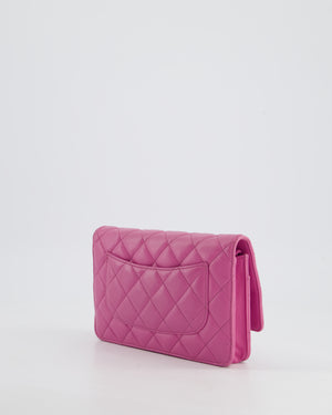 Chanel Lilac Quilted Wallet on Chain Bag in Lambskin Leather with Silver Hardware