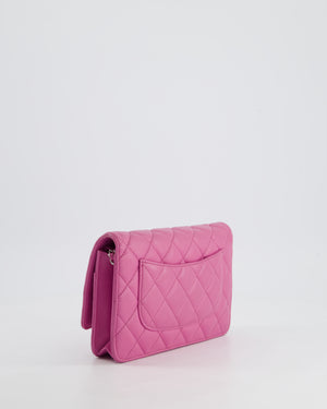 Chanel Lilac Quilted Wallet on Chain Bag in Lambskin Leather with Silver Hardware