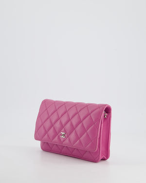 Chanel Lilac Quilted Wallet on Chain Bag in Lambskin Leather with Silver Hardware