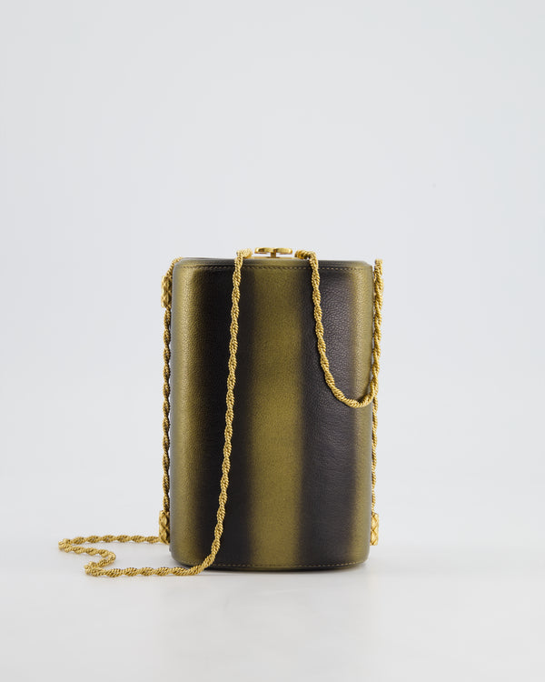 *COLLECTOR'S PIECE* Chanel Gold, Black & Bronze Ombré Vanity Case Bag in Calfskin Leather with Gold Hardware