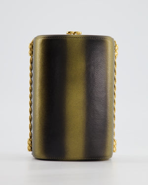 *COLLECTOR'S PIECE* Chanel Gold, Black & Bronze Ombré Vanity Case Bag in Calfskin Leather with Gold Hardware