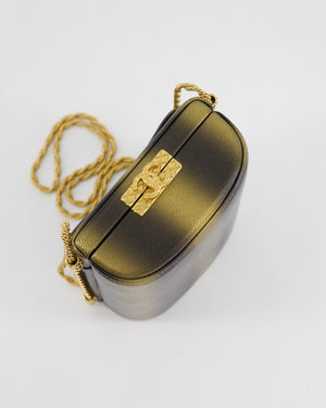 *COLLECTOR'S PIECE* Chanel Gold, Black & Bronze Ombré Vanity Case Bag in Calfskin Leather with Gold Hardware