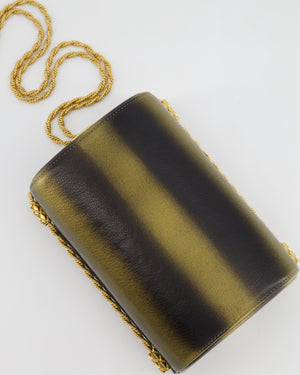 *COLLECTOR'S PIECE* Chanel Gold, Black & Bronze Ombré Vanity Case Bag in Calfskin Leather with Gold Hardware