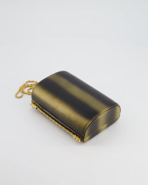 *COLLECTOR'S PIECE* Chanel Gold, Black & Bronze Ombré Vanity Case Bag in Calfskin Leather with Gold Hardware