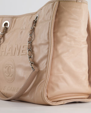 *FIRE PRICE* Chanel Dusty Pink Small Deauville Tote Bag in Calfskin Leather with Silver Hardware