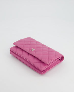 Chanel Lilac Quilted Wallet on Chain Bag in Lambskin Leather with Silver Hardware