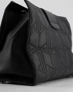 Gucci Black Quilted Leather Dionisyus Flap Tote Bag with Ruthenium Hardware