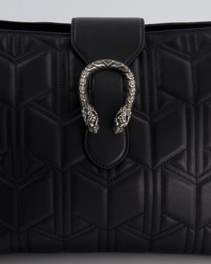 Gucci Black Quilted Leather Dionisyus Flap Tote Bag with Ruthenium Hardware