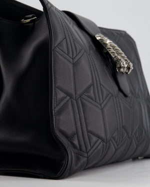 Gucci Black Quilted Leather Dionisyus Flap Tote Bag with Ruthenium Hardware