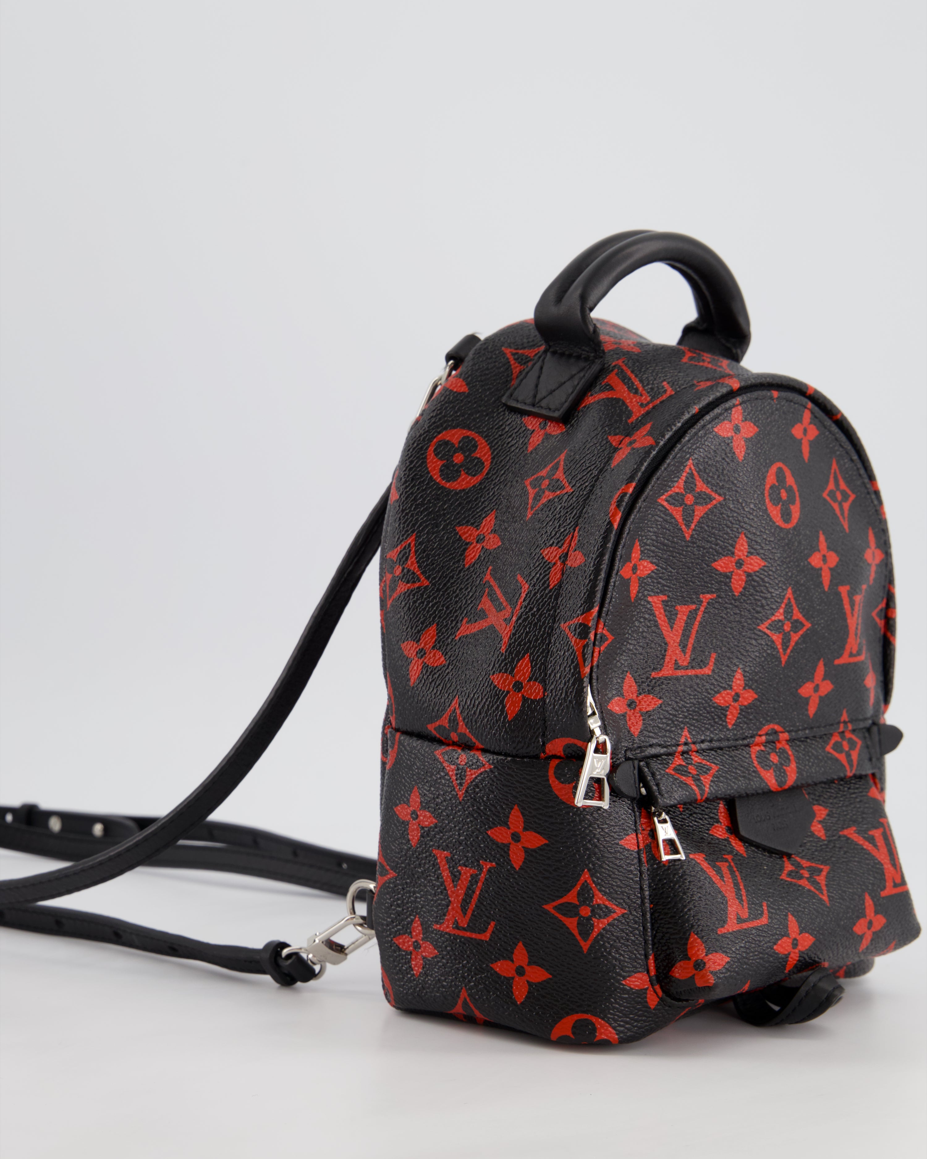 Louis vuitton mini backpack black and red best sale