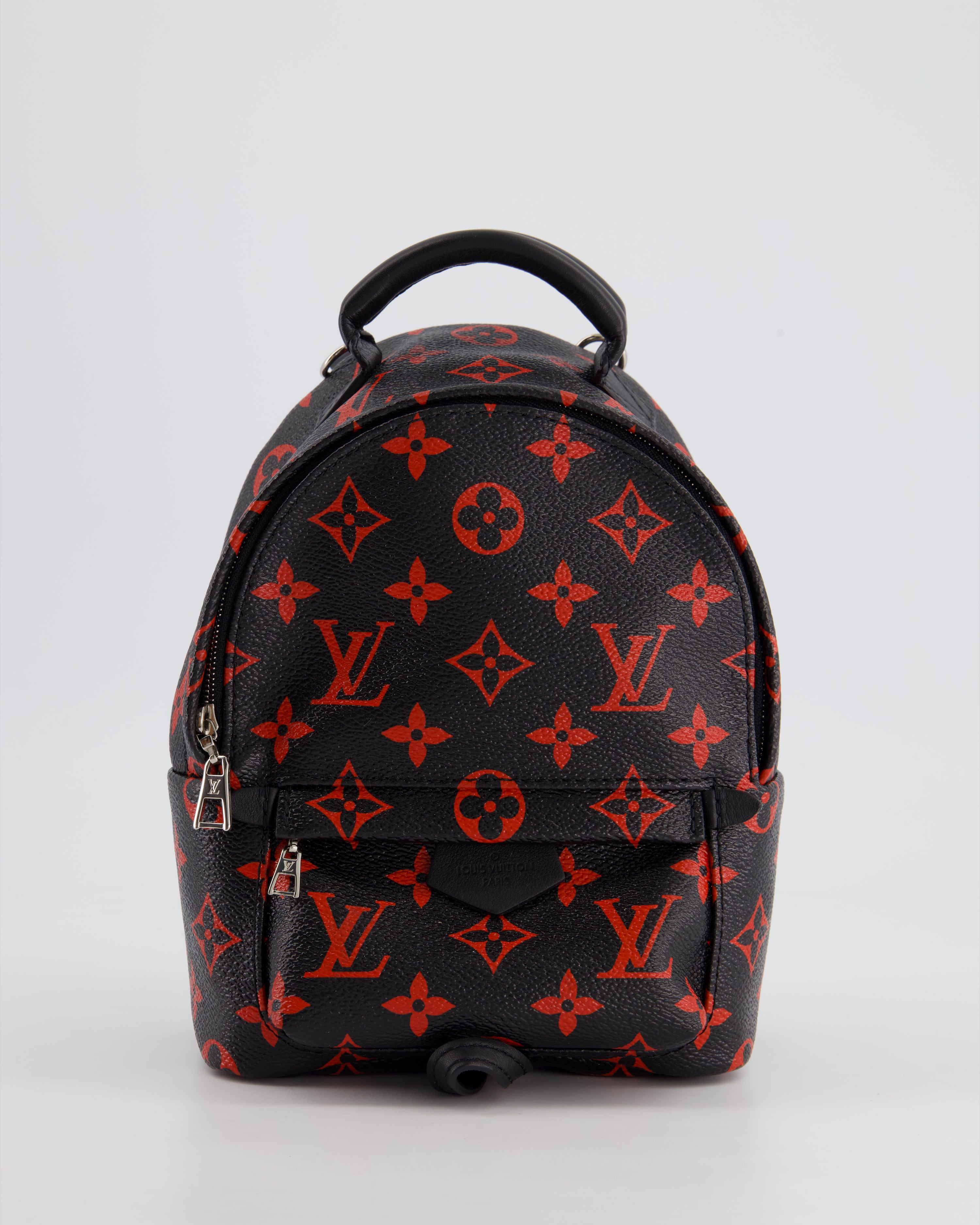 LIMITED EDITION Louis Vuitton Infrarouge Palm Springs Mini Backpack in Monogram Canvas with Silver Hardware