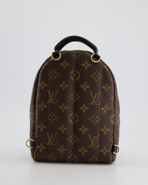 Louis Vuitton Brown Mini Palm Springs Backpack with Gold Hardware