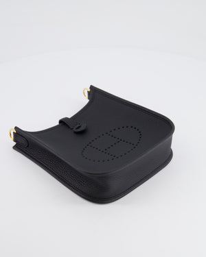 *STORE-FRESH* Hermès Mini Evelyne Bag in Black Clemence Leather with Gold Hardware