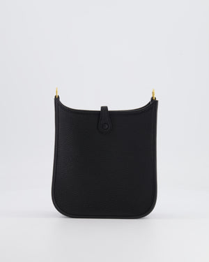 *STORE-FRESH* Hermès Mini Evelyne Bag in Black Clemence Leather with Gold Hardware