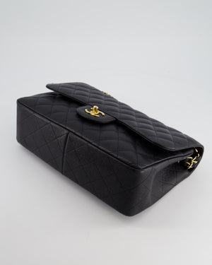 *HOT* Chanel Black Jumbo Classic Double Flap Bag in Caviar Leather with Gold Hardware RRP £9,980