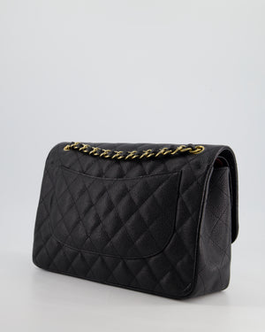 *HOT* Chanel Black Jumbo Classic Double Flap Bag in Caviar Leather with Gold Hardware RRP £9,980