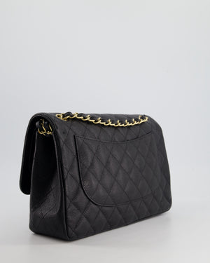 *HOT* Chanel Black Jumbo Classic Double Flap Bag in Caviar Leather with Gold Hardware RRP £9,980