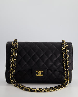 *HOT* Chanel Black Jumbo Classic Double Flap Bag in Caviar Leather with Gold Hardware RRP £9,980