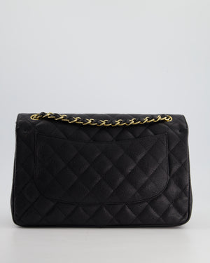 *HOT* Chanel Black Jumbo Classic Double Flap Bag in Caviar Leather with Gold Hardware RRP £9,980