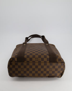 Louis Vuitton 2008 Cabas Beaubourg Tote Bag in Brown Damier Ebene and Gold Hardware