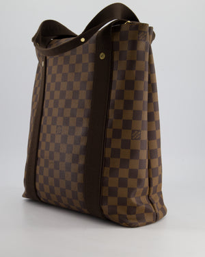 Louis Vuitton 2008 Cabas Beaubourg Tote Bag in Brown Damier Ebene and Gold Hardware