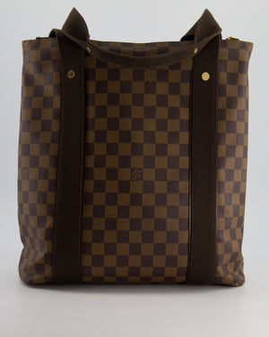 Louis Vuitton 2008 Cabas Beaubourg Tote Bag in Brown Damier Ebene and Gold Hardware