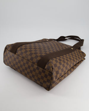 Louis Vuitton 2008 Cabas Beaubourg Tote Bag in Brown Damier Ebene and Gold Hardware