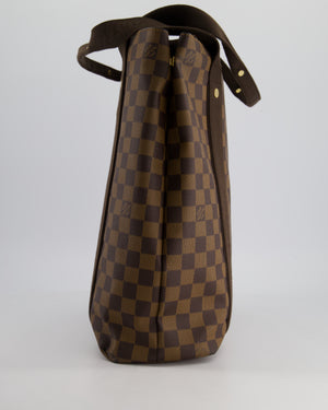 Louis Vuitton 2008 Cabas Beaubourg Tote Bag in Brown Damier Ebene and Gold Hardware