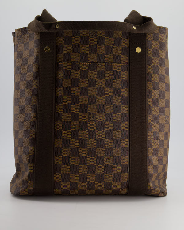 Louis Vuitton 2008 Cabas Beaubourg Tote Bag in Brown Damier Ebene and Gold Hardware