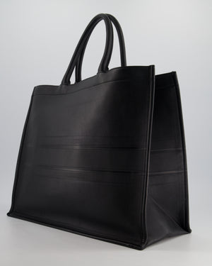 Christian Dior Black Large Leather Book Tote Bag